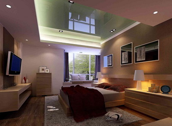 Glass Deckenstrahler umgeben Schlafzimmer