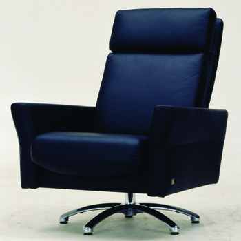 Moderne schwarzem Leder Chef Sessel