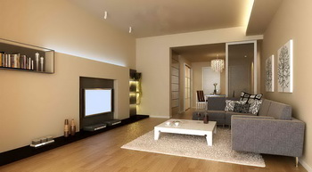Moderne kleinem Raum warmen Wohnzimmer