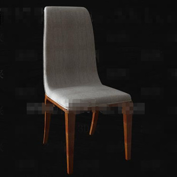 Einfache grauem Stoff Holz Stuhl