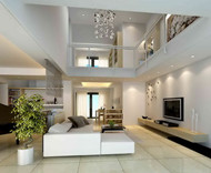 Duplex hellen weißen Wohnzimmer