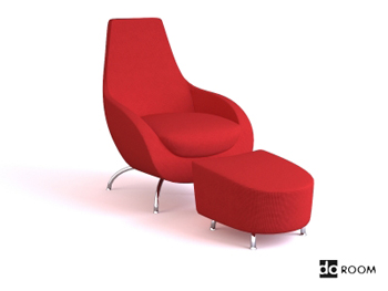 Red komfortable Kombination aus Stuhl