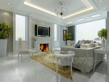 Reines Weiß und elegantes Wohnzimmer