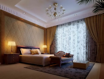 Moderne warmen Raum große Schlafzimmer
