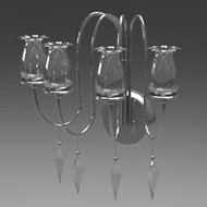 Metallrahmen Glasschirm Wandleuchte
