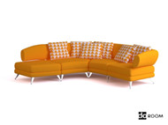 Gelb lässigen und bequemen Sofa