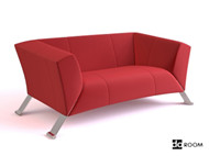 Red komfortable Einzel-Sofa