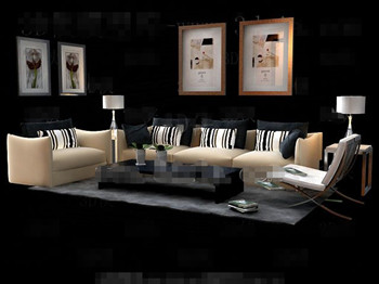 Gestreiftes Kissen gelben Sofa Kombination