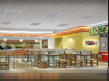 Geräumig und komfortabel Fast-Food-Restaurant