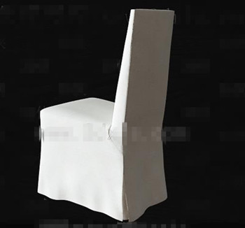 Weißer Stoff Rckenlehne Stuhl