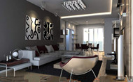 Moderne markanten Farben Wohnzimmer