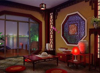 Chinesischen Stil Bildschirm retro Wohnzimmer