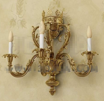 Gold-Metall-Kerzenhalter Wandleuchte
