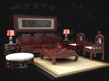 Chinesischen Stil aus rotem Holz Teetisch Kombination