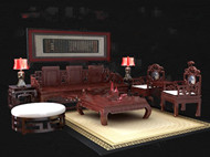 Chinesischen Stil aus rotem Holz Teetisch Kombination