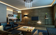 Moderne dunkle Geschäft Wohnzimmer