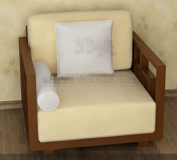 Die gelbliche komfortable Einzel-Sofa