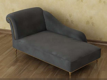 Grau einzigen bequemen Liege Sofa