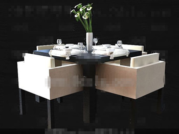 Moderne Designer-Viereck-Esstisch Kombination