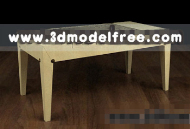 Einfache Holz Teetisch 3D-Modell