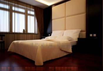 Einfache weißen Bett Einzelzimmer