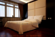 Einfache weißen Bett Einzelzimmer