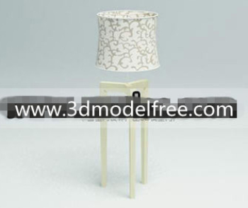 Fabric flower erstellt Holzboden Lampe