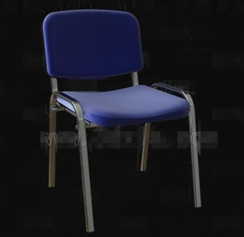 Blauer Stuhl Metallstruktur einfache