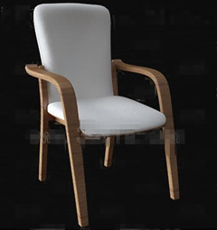 White fabric bequemen Stuhl