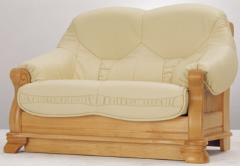 European-style Leder doppelt Sitze Sofa