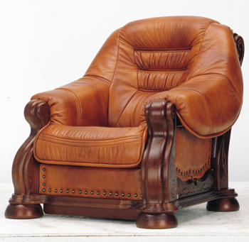 Moderne braune Holz Einzel-Sofa