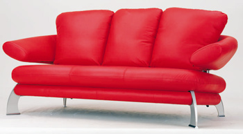 European-style modern red drei Sitze Sofa