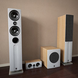 Wooden äußeren Stereo-3D-Modell