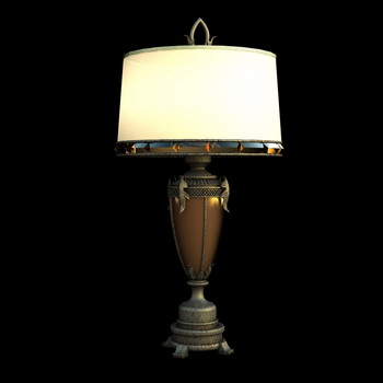 European style retro Schreibtischlampe 3D-Modell