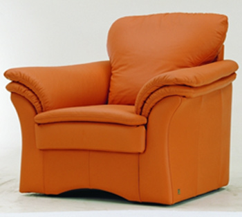 Moderne orange einzigen Ledersofa