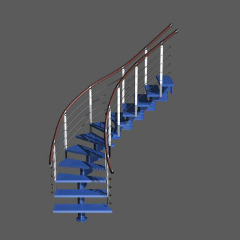 3d blue fashion Treppen