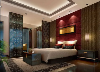 Chinesisch-Stil Luxus Schlafzimmer-Szene-Modell