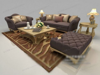 3D-Modell des europäischen Stil Sofa
