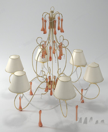 Orchid Stil Kronleuchter 3D-Modelle