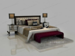 Klassische Doppelbett 3D-Modelle