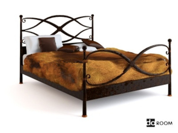 Retro Eisen Bett 3D-Modell
