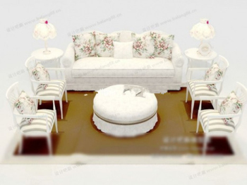 Gemtliche Möbel Sofa 3D-Modell