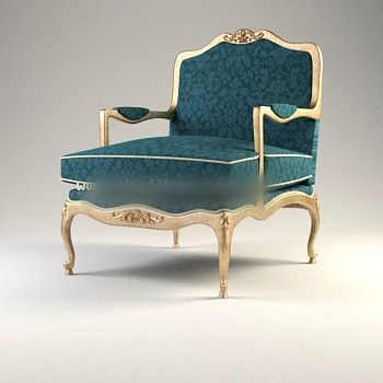 Marine-blauen Stuhl 3D-Modell