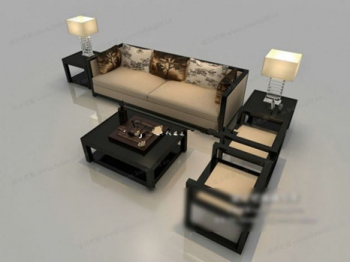 Schwarz und weiß moderne Sofa-Modell