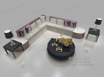 Rechter Winkel Ecksofa 3D-Modelle