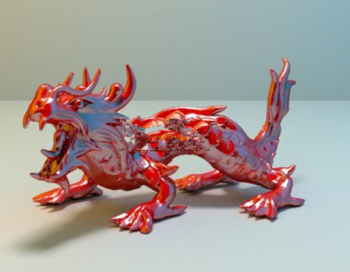 Red Chinese Dragon Ornaments Modell