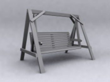 Massivholz swing 3D-Modell