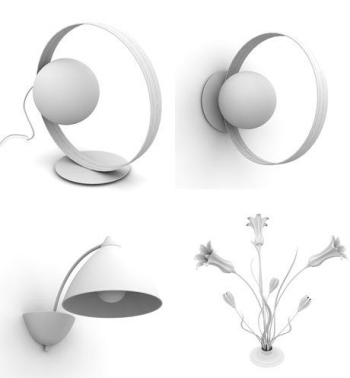 Die Mode Persönlichkeit Lampen 3D-Modelle