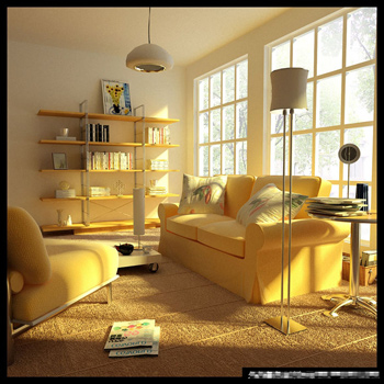 Romantische Wohnzimmer Modell