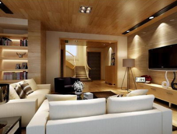 Moderne stilvolle minimalistische Wohnzimmer 3D-Modell